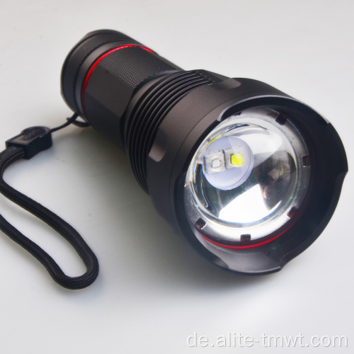 Hochwertige weiße +UV -LED -Taktische Taschenlampe